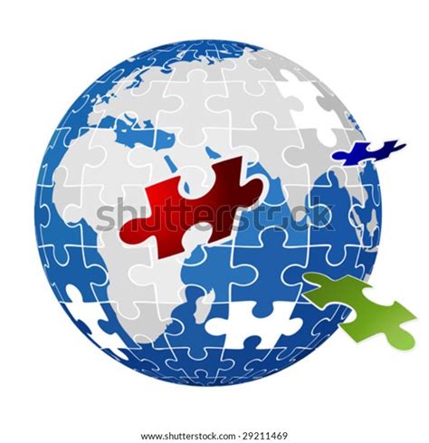 Puzzle Earth Planet Stock Vector Royalty Free 29211469 Shutterstock