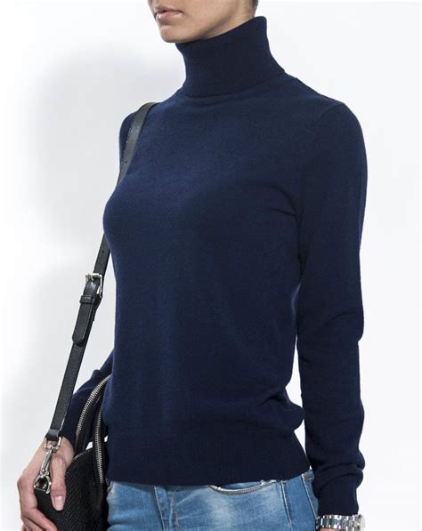 Ladies Cashmere Polo Neck Jumper Maisoncashmere