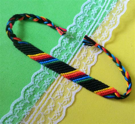 Lgbt Pride Black And Rainbow Bracelet Lgbtq Gay Pride Queer Etsy