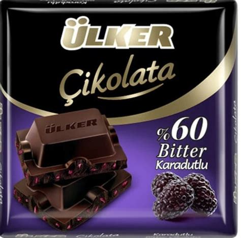 Ulker Bitter Chocolate 60 Cacao With Black Mulberry