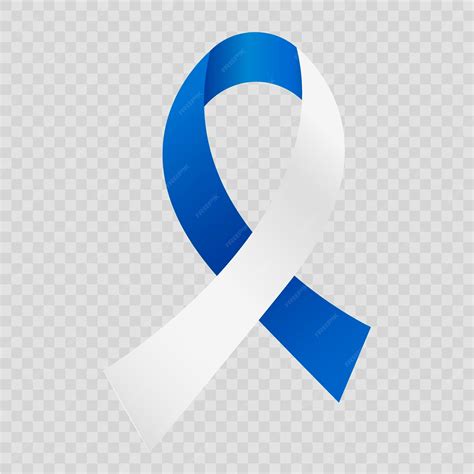 Blue and white ribbon awareness teen cancer femoral acetabular