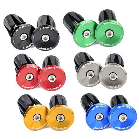 Pcs Bike Grip Handle Bar End Cap Aluminium Alloy Mtb Handlebar Grips