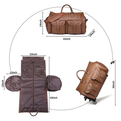 Seyfocnia Rolling Garment Bagrolling Duffle Bag With Wheels Rolling Garment Bags For Travel