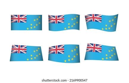 Tuvalu Vector Flags Set Different Stock Vector Royalty Free