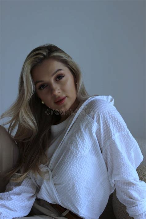 Portrait Of A Cute Beautiful Blonde With A Pretty Face Stock Photo Image Of Face Beautiful