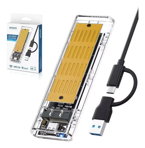 Case Usb Para Ssd M2 Nvme E Sata Ngff Duplo Protocolo Até 4tb