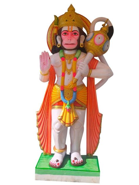 Painted Marble Bajrangbali Statue Temple Size Foot At Rs