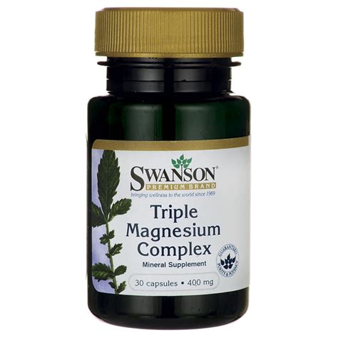 Купить Triple Magnesium Complex, Swanson, 400 мг, 30 капсул, цена 182 ...