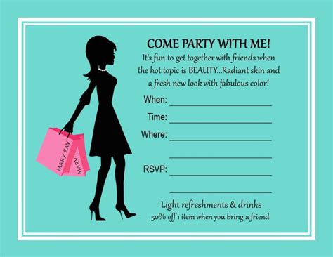 Mary Kay Party Invitation Templates Sampletemplatess Sampletemplatess