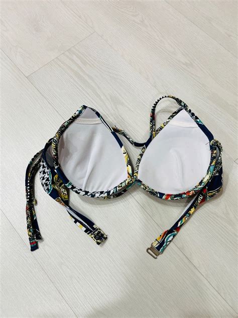 Navy Blue Bikini Baju Pantai Satu Set Fesyen Wanita Pakaian Wanita Lainnya Di Carousell