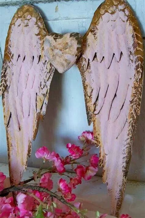 A Shabby Chic Angel Wings Vintage Angel Wings Shabby Chic Farmhouse Shabby Chic Cottage