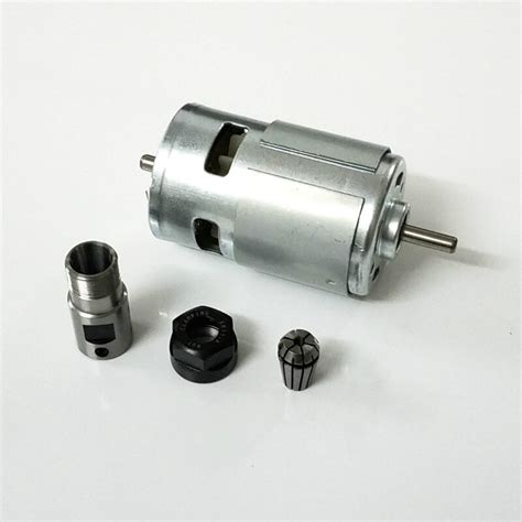 775 Dc Motor 12 36v 4000 12000 Rpm Kogellager Spindel Motor Met Er11 Verlengstuk Voor 1610 2417