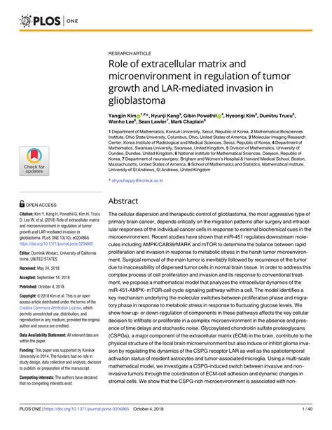 (PDF) Role of extracellular matrix and microenvironment in regulation ...