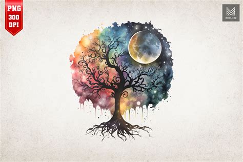 Watercolor Beautiful Tree Of Life 18 By Mulew Art Thehungryjpeg