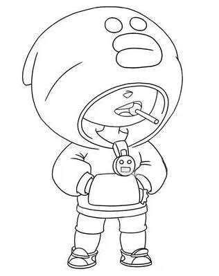 Леон салли (утка) из Бравл Старс раскраски распечатать бесплатно