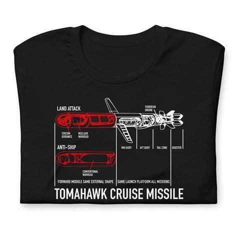 Tomahawk Cruise Missile Blueprint Infographic Diagram T Shirt Etsy