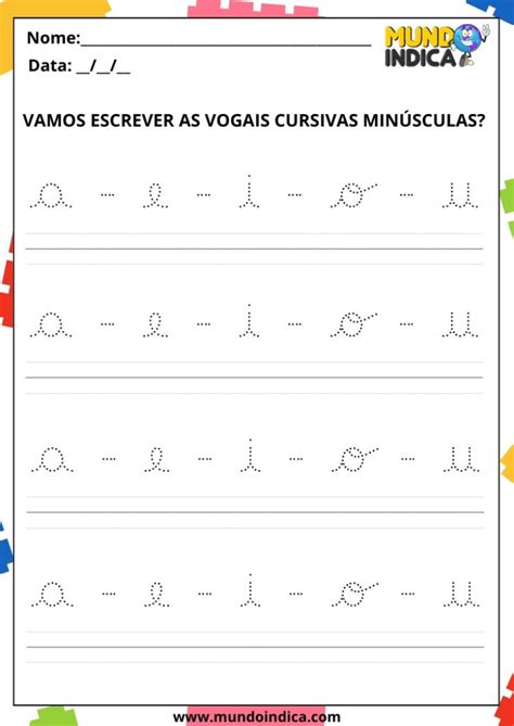 15 Atividades com Letras Cursivas para Educação Infantil