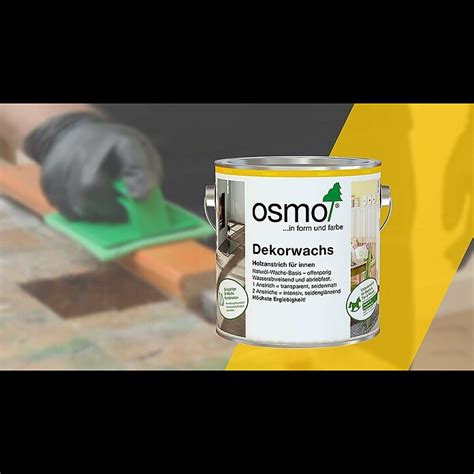 Osmo Dekorwachs Mahagoni Ml Seidenmatt Natur L Wachs Basis