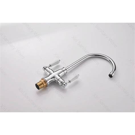 Luxury New Double Handle Hot And Cold Kitchen Sink Faucet Kitchen Mixer Chrome Black Kitchen