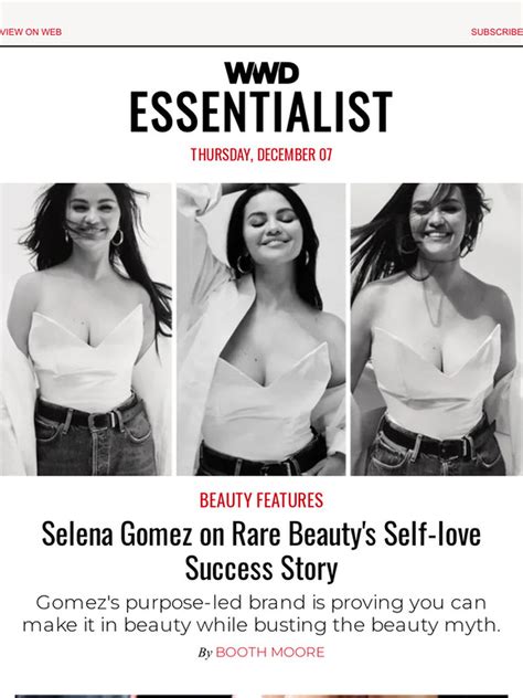 Women S Wear Daily Selena Gomez On Rare Beauty S Self Love Success