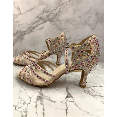 Senhoras Bailarina Azul E Pele Tom Latina Sapatos De Dan A Aliexpress