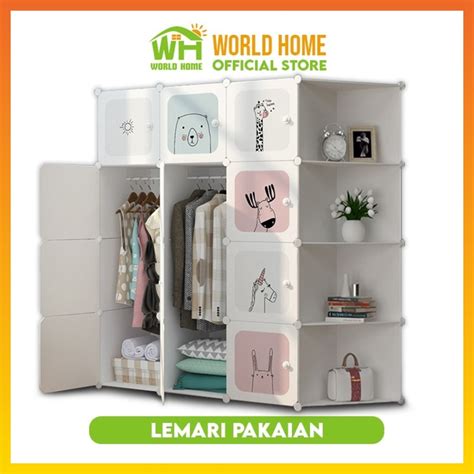 Jual Lemari Baju Plastik Portable Lemari Baju Serbaguna Pintu Rak