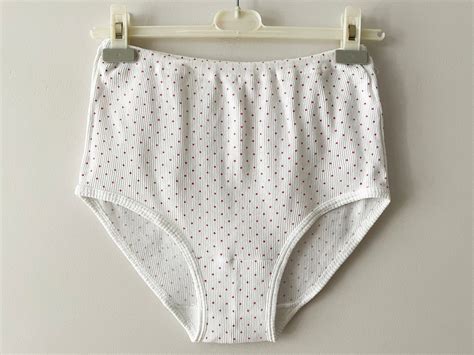 S White Polka Dot Pantieswomen S Lingerie Retro Etsy