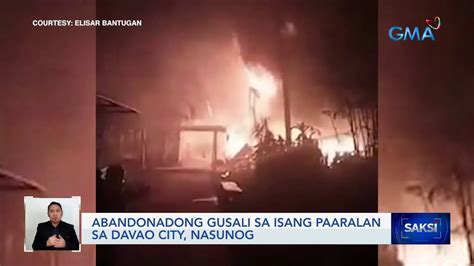 Abandonadong Gusali Sa Isang Paaralan Sa Davao City Nasunog Saksi