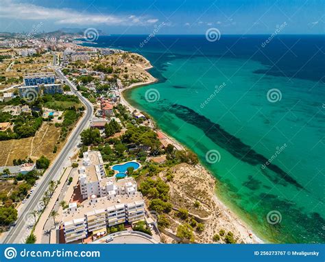 Beach Platja Del ParadÃs Near Villajoyosa Spain Stock Image Image