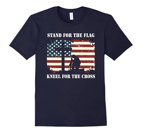 Stand For The Flag Kneel For The Cross T Shirt Cl Colamaga