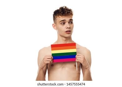 Naked Man Holding Flag Homosexual Stock Photo Edit Now