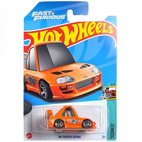 HKG Машинка металлическая игрушка Hot Wheels коллекционная модель Toyota Supra оранжевый