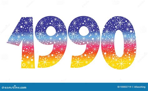 Numéro 1990 illustration de vecteur. Illustration du manuscrit - 93002719