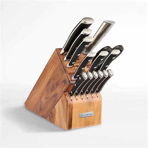 Wusthof Classic 9 Piece Acacia Wood Knife Block Set Reviews Crate