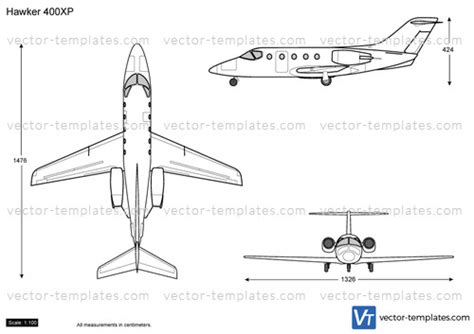 Templates Modern Airplanes Hawker Hawker 400XP