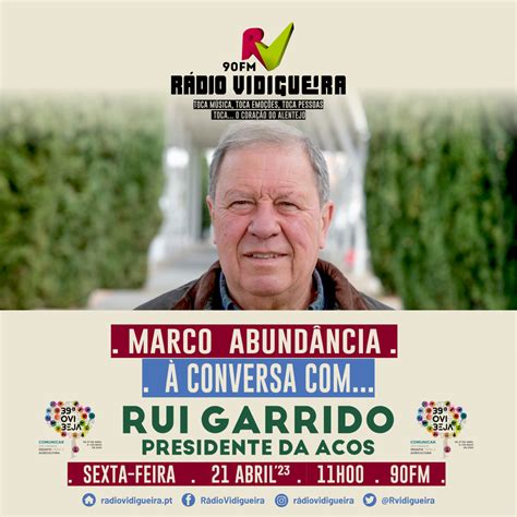 Rui Garrido no À Conversa de hoje Rádio Vidigueira