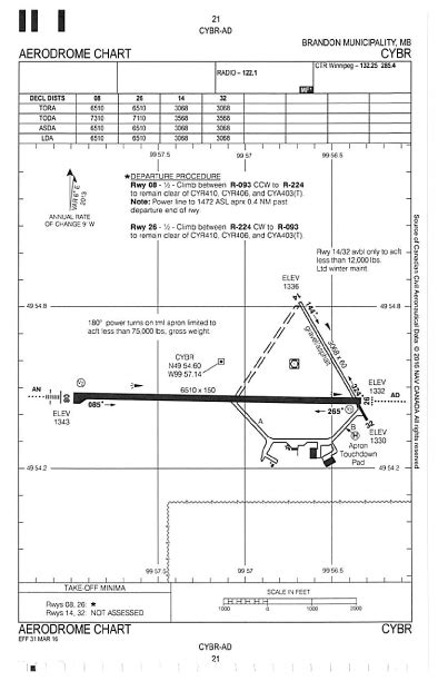 Map Brandon Municipal Airport