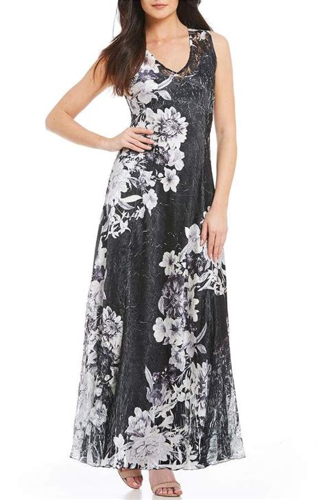 Komarov Floral Print V Neck Maxi Dress From Komarov This Gown