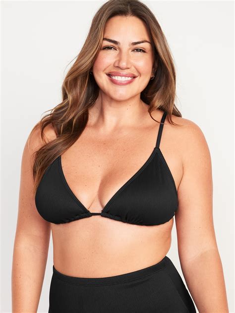 Rib Knit Triangle String Bikini Swim Top Old Navy