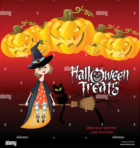 Halloween witch background Stock Vector Image & Art - Alamy