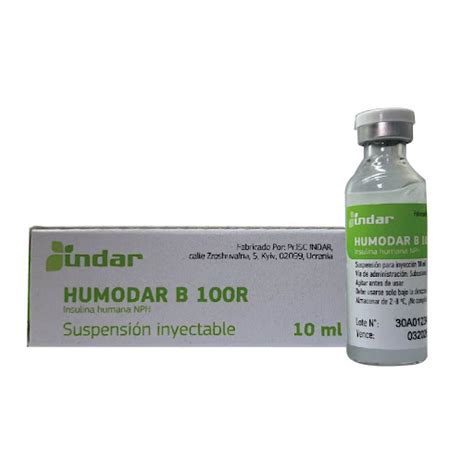 insulina humana nph  ui ml humodar br indar  vial   ml