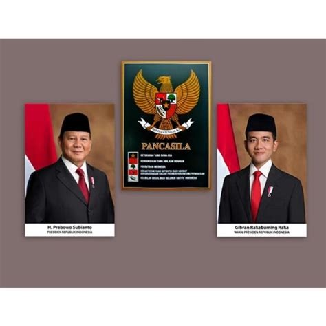 Jual Foto Presiden Dan Wakil Presiden Prabowo Dan Gibran Ukuran A4