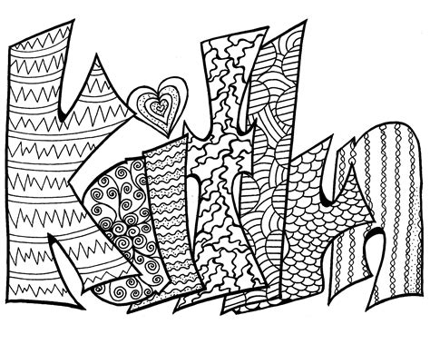 Printable Name Coloring Pages Coloring Home Riset