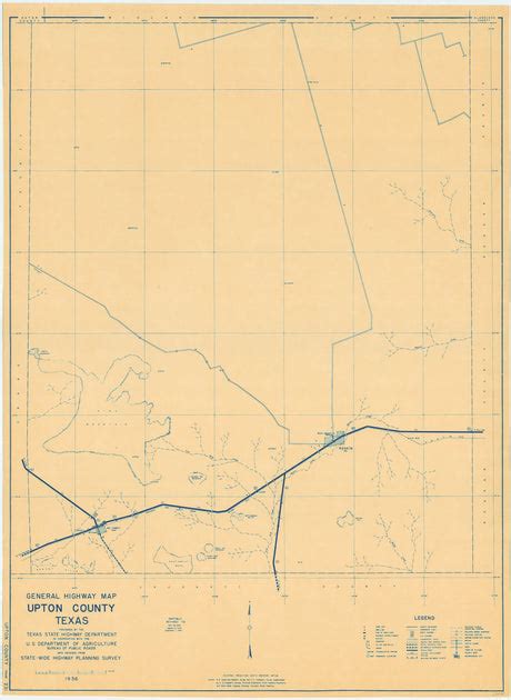 Upton County Texas Historical Map 1936 – Texas Map Store