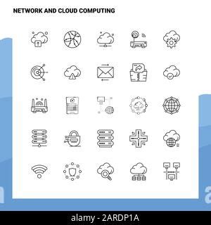 Laptop Cloud Computing Linear Icon Thin Line Illustration Laptop