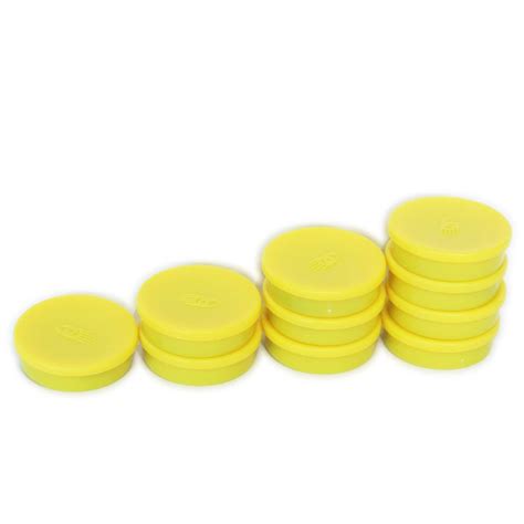 Circle Magnets Diameter 30 Mm Colour Yellow Brand Legamaster