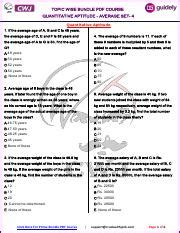 Average Age And Weight Problems Solving Quantitative Aptitude Course