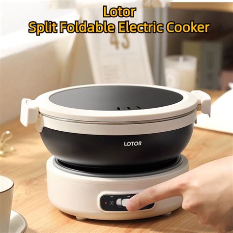 Xiaomi Youpin Lotor Split Electric Cooker Foldable Multifunction Electric Hot Pot 1 2L Large