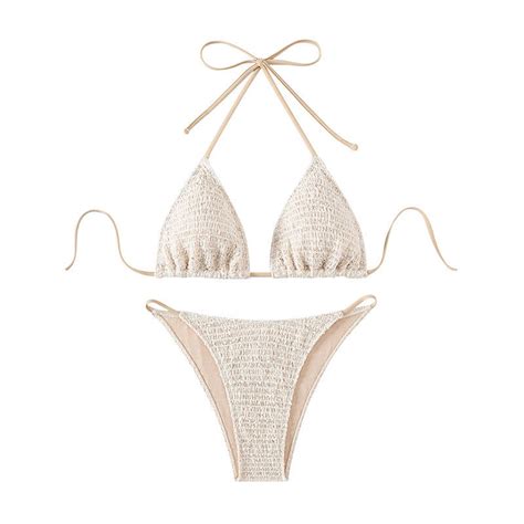 Women S Sexy Bikini Sets Triangle Bathing Suit And String Thong High