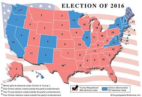 2016 Electoral College Usa Map Map